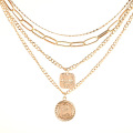 Summer coin sexy alloy multilayer necklace fashion charm clavicle chain